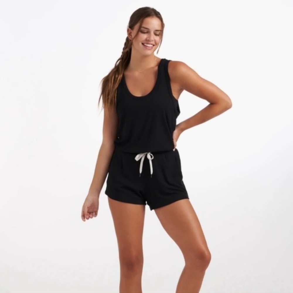 Vuori Torrey Ribbed Sleeveless Romper